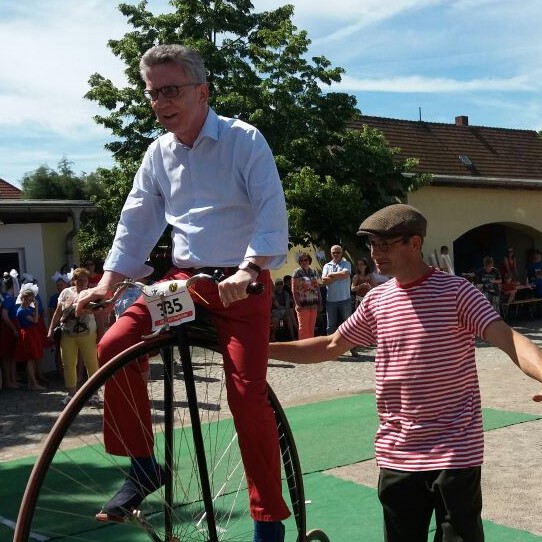 Schirmherr der Velo 2017 Thomas de Maiziere